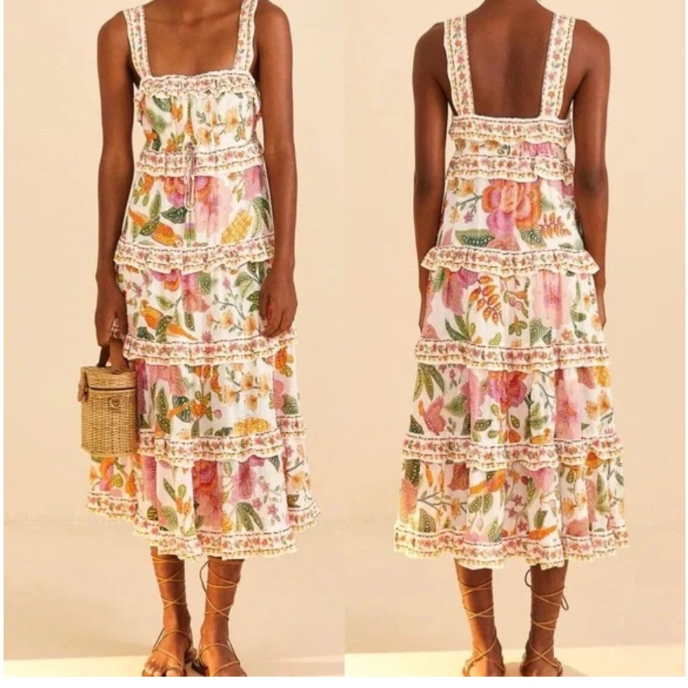 FARM Rio Off White Macaw Bloom Maxi Dress - Picture 9 of 10